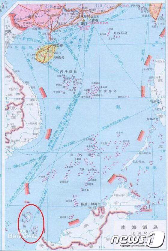 본문 이미지 - 빨간 원 나투나 제도 (사진출처=바이두 백과사전) ⓒ뉴스1