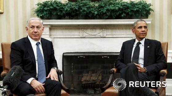 본문 이미지 - 벤야민 네타냐후 이스라엘 총리(왼쪽)와 버락 오바마 미국 대통령ⓒ 로이터=뉴스1