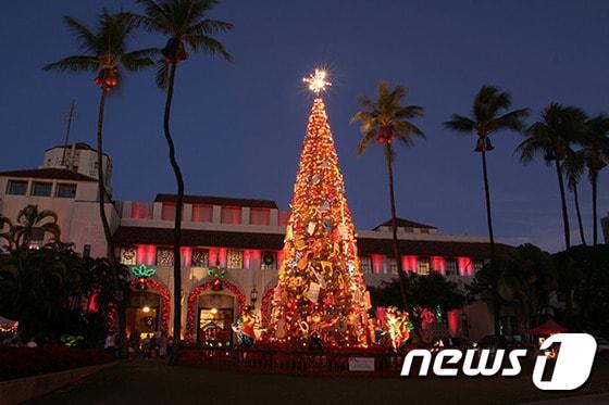 본문 이미지 - 12월 5일 오아후 ‘호놀룰루 시티 라이트’를 시작으로 하와이 크리스마스 축제개최. 사진 제공/ 하와이 관광청 ⓒ News1