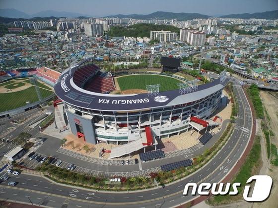본문 이미지 - 광주-기아 챔피언스 필드 항공사진(KIA 타이거즈 제공).ⓒ News1