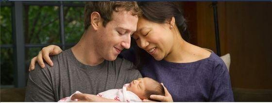 본문 이미지 - 마크 저커버그 페이스북 최고경영자(CEO)와 부인 프리실라 챈이 1일(현지시간)  페이스북을 통해 득녀 소식을 전했다.  딸의 이름은 맥스라고 지었다. ⓒ 출처-저커버그 페이스북