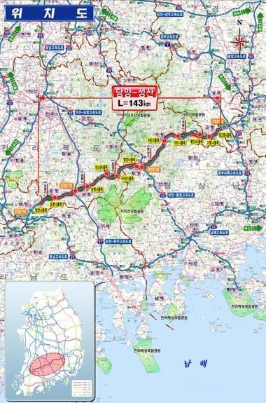 본문 이미지 - 광주-대구고속도로 담양∼성산구간 위치도/제공=국토교통부ⓒ News1