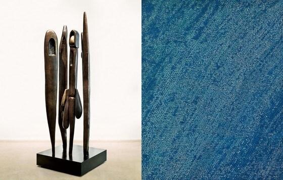 본문 이미지 - 경매 낙찰가 1위 루이스 부르주아의 '콰란타니아' (좌측) 2위 김환기의 '19-Ⅶ-71 #209' (사진제공 한국미술시가감정협회)