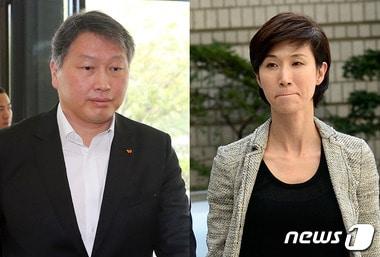 본문 이미지 -  최태원 SK 회장(왼쪽)과 부인 노소영 아트센터 나비 관장