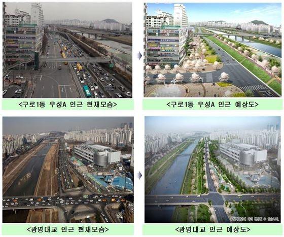 본문 이미지 - 서부간선도로 상부공간 개선 조감도 /자료제공=서울시 ⓒ News1