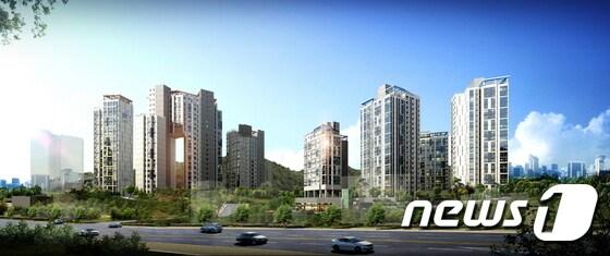본문 이미지 - 구리 더샵 그린포레 조감도. 2015.03.17/뉴스1 ⓒ News1 강남주 기자