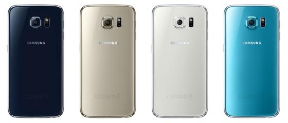 본문 이미지 - 삼성전자 '갤럭시S6' 모델의 기본 4가지 색상. (왼쪽부터) 블랙사파이어, 골드플래티넘, 화이트펄, 블루토파즈.  ⓒ News1