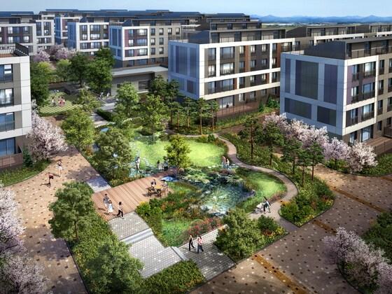 본문 이미지 - '청라파크자이 더테라스' 중앙광장 ⓒ News1