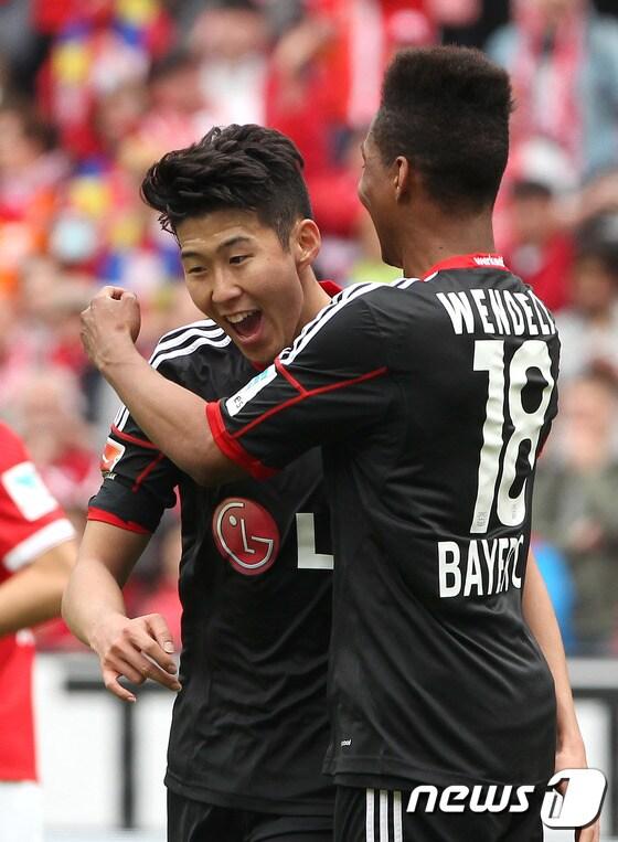 본문 이미지 - 레버쿠젠 손흥민. ⓒ AFP=News1