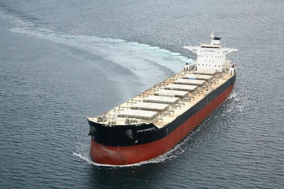 본문 이미지 - 한진중공업이 2011년 인도한 18만톤급 벌크선. (한진중공업 제공)ⓒ News1