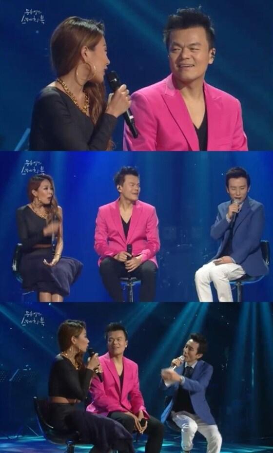 본문 이미지 - 박진영과 제시가 서로를 평가하는 도중 칭찬 릴레이를 펼쳤다. ⓒ KBS2 '유희열의 스케치북'