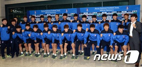 본문 이미지 - 신태용 감독이 이끄는 올림픽 축구대표팀. /뉴스1 ⓒ News1 신웅수 기자