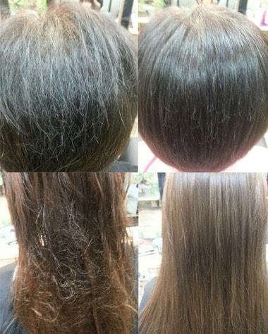 본문 이미지 - 거꾸로가는 염색 ‘헤어제닉S’ 사용 전후 ⓒ News1