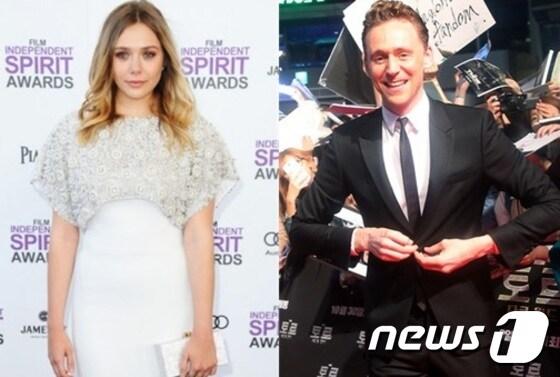 본문 이미지 - 열애설이 불거진 엘리자베스 올슨(왼쪽)과 톰 히들스턴. ⓒ News1