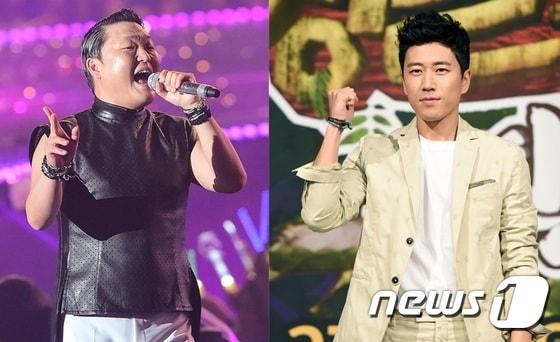 본문 이미지 - 가수 싸이(왼쪽)와 장수원. ⓒ News1