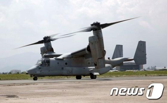 본문 이미지 - 미 해병대의 수직이착륙 수송기 오스프리 AFP=뉴스1