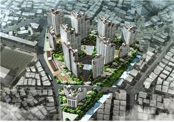 본문 이미지 - 부산시 북구 구포3구역 재개발사업 조감도 /자료제공=반도건설 ⓒ News1