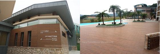 본문 이미지 - 뉴테크우드 친환경 합성목재 울트라쉴드로 시공한 대명리조트 힐링풀 ⓒ News1