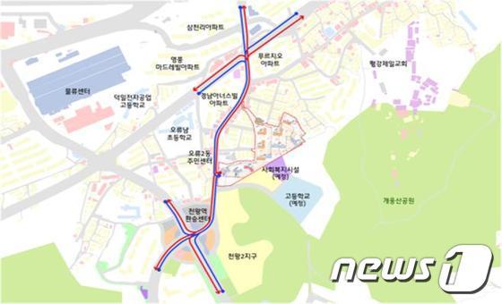 본문 이미지 - 서울 구로구 오류동 현대연립 위치도. /제공=서울시 ⓒ News1
