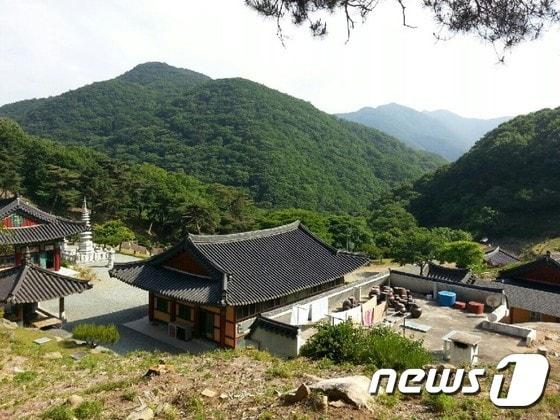 본문 이미지 - 천성산 8부 능선 자락에 자리잡은 조계암 모습. ⓒ News1