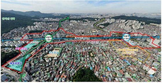 본문 이미지 - 사당·이수지구 지구단위계획구역 위치도. /제공=서울시 ⓒ News1