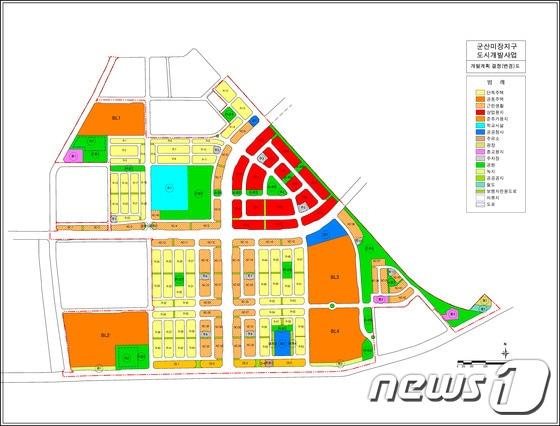 본문 이미지 - 군산 미장지구 도시개발계획도.ⓒ News1