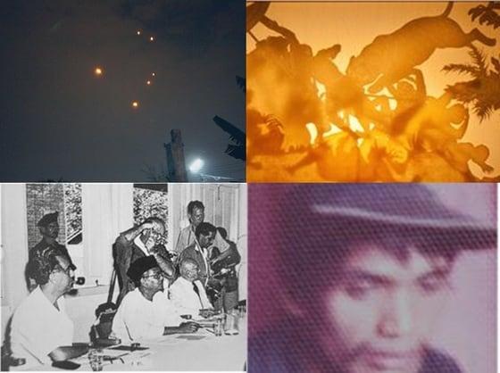 본문 이미지 - 국립아시아문화전당 예술국장 개관축제 주요 공연의 이미지. (왼쪽 위부터 시계방향)  아피찻퐁 위라세타쿤의 '열병의 방', 호추니엔의 '만 마리의 호랑이', 마크 테의 '발링회담', 라야 마틴 '그의 죽음은 의뭉스럽다'.사진제공-문화체육관광부  ⓒ News1