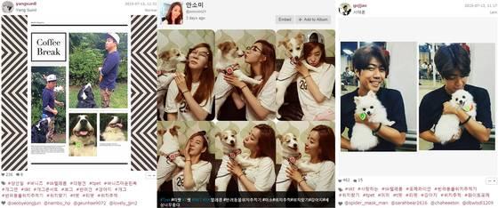 본문 이미지 - KBS 개그맨 동물 보호 봉사단 허그 멤버인 개그맨 양선일, 안소미, 허안나, 서태훈, 김영희, 유인석은인스타그램에 반려견과 함께한 행복한 일상을 공개했다.(사진 봉사단 허그 멤버 인스타그램 캡처)ⓒ News1