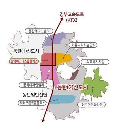 본문 이미지 - 중심앵커블록(C11블록)이 입지한 화성동탄2지구 광역비즈니스 콤플렉스 위치/사진=뉴스1DB ⓒ News1