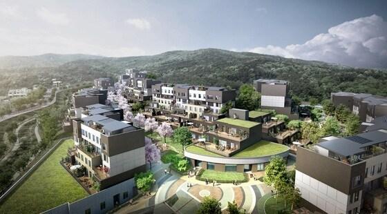 본문 이미지 - &acute;e편한세상 테라스 광교 투시도 /자료제공=대림산업 ⓒ News1