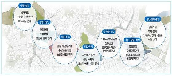 본문 이미지 - 한강 7개 권역 구상도 / 제공=서울시