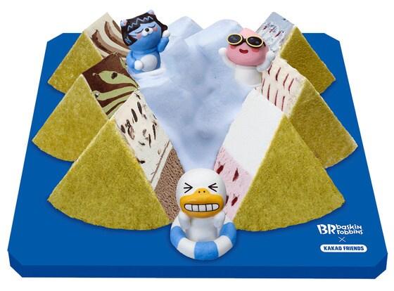 본문 이미지 - 배스킨라빈스의 아이스크림 케이크 '카카오프렌즈의 여름휴가.' (배스킨라빈스 제공)