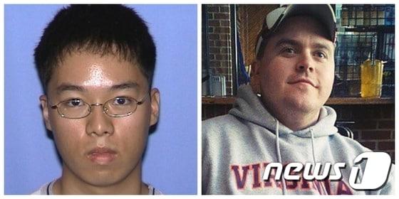 본문 이미지 - 버지니아 공대 동문인 조승희(왼쪽)와 숨진 카메라 기자 애덤 워드.ⓒ 뉴스1