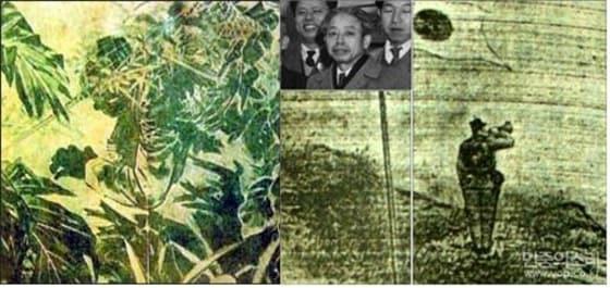 본문 이미지 - (왼쪽) 김기창, <적진육박> 1944 (오른쪽) 이상범, <나팔수>, 매일신보, 1943 . 사진제공-박홍근 의원실