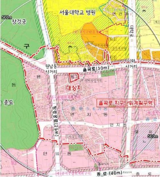본문 이미지 - 종로구 원남동 49-17번지 위치도 /자료제공=서울시 ⓒ News1