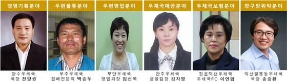 본문 이미지 - 전북지방우정청이 우체국을 빛낸 6인을 선정해 '라이브 포스트'(LIVE POST) 상을 수여했다.(사진제공=전북지방우정청)ⓒ News1