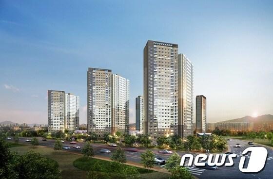 본문 이미지 - 현대산업개발의 올해 첫 공급단지인 '비전 아이파크 평택' 조감도. /제공=현대산업개발 ⓒ News1