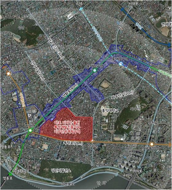 본문 이미지 - 마포 디자인·출판 특정개발진흥지구 위치도. / 제공=서울시ⓒ News1