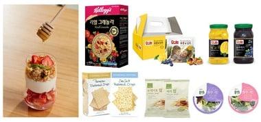 본문 이미지 - (왼쪽 위부터 시계방향으로) 켈로그, Dole(돌), Dole(돌), 풀무원식품, 올가홀푸드, 스톤월 키친 ⓒ News1