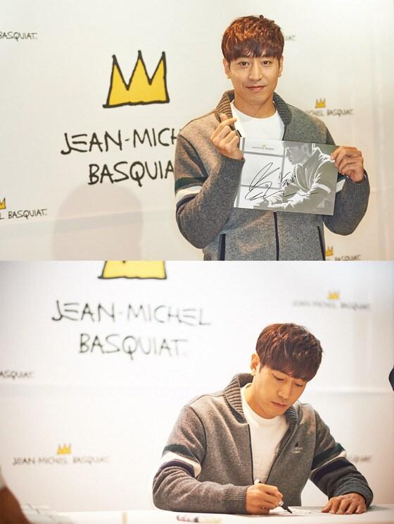 본문 이미지 - 에릭 모델로 나선 장 미쉘 바스키아 수원점 팬사인회. 이미지=업체 제공 ⓒ News1