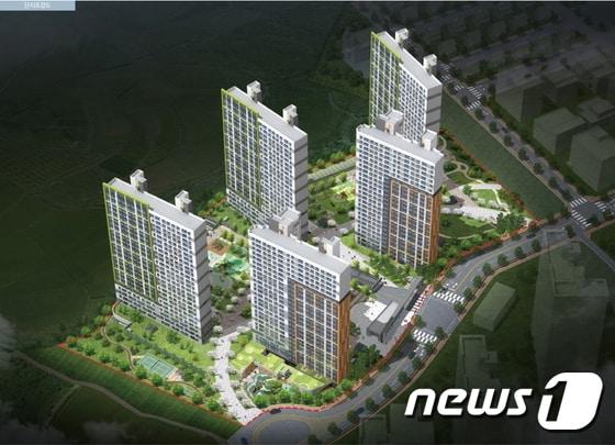 본문 이미지 - A-2블록 단지 조감도(LH 제공)ⓒ News1
