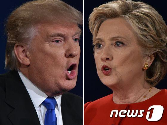 본문 이미지 - 29일, 미국 대선일(11월 8일)이 열흘 앞으로 다가왔다. 힐러리 클린턴 민주당 대통령후보가 미 경합주에서 우세를 보이나 도널드 트럼프 미국 공화당 대통령후보의 반등세가 만만찮다. ⓒ AFP=뉴스1