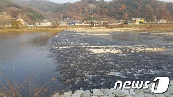 본문 이미지 - 부산국토청이  22일  국가하천인  황강  거창지구  하천환경정비사업을  준공한다. 사진은  하천  정비사업을  시작하기전에  모습이다.(부산국토청  사진제공) ⓒ News1 강영범기자