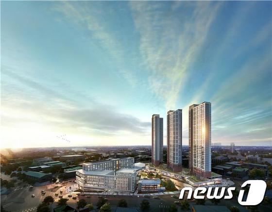 본문 이미지 - 천안 미드힐타운 조감도(HUG 제공)ⓒ News1