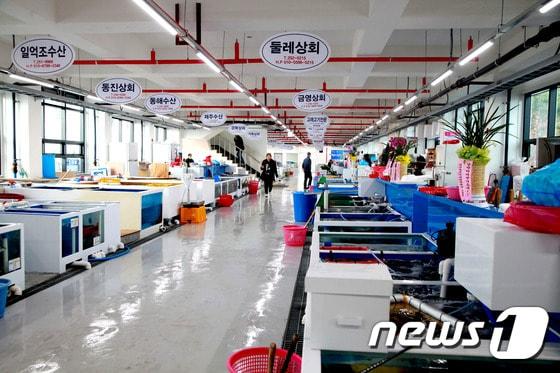 본문 이미지 - 7일 준공된 울산 동구 방어진 슬도활어직판장. ⓒ News1