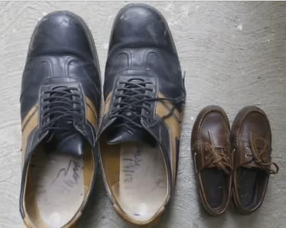 본문 이미지 - 세계에서  발이  가장  큰 베네수엘라 남성  헤이손  로드리게즈가  평소  신고  다니는  신발. <출처: 유튜브 캡처> ⓒ News1