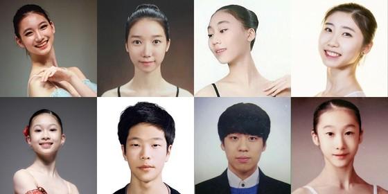 본문 이미지 - 2016 탄츠 국제무용콩쿠르 입상자들. 정은지(좌측상단부터) 이누리, 심은솔, 안세원, 민세연, 정성욱, 김영민, 박한나 (사진제공 한예종)