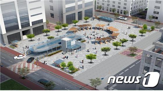 본문 이미지 - 전주시가 서부신시가지에 조성하는 비보이광장 조감도.(전주시제공)/뉴스1ⓒ News1