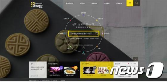 본문 이미지 - 문화데이터 광장 서비스 모습. 사진-문체부 ⓒ News1