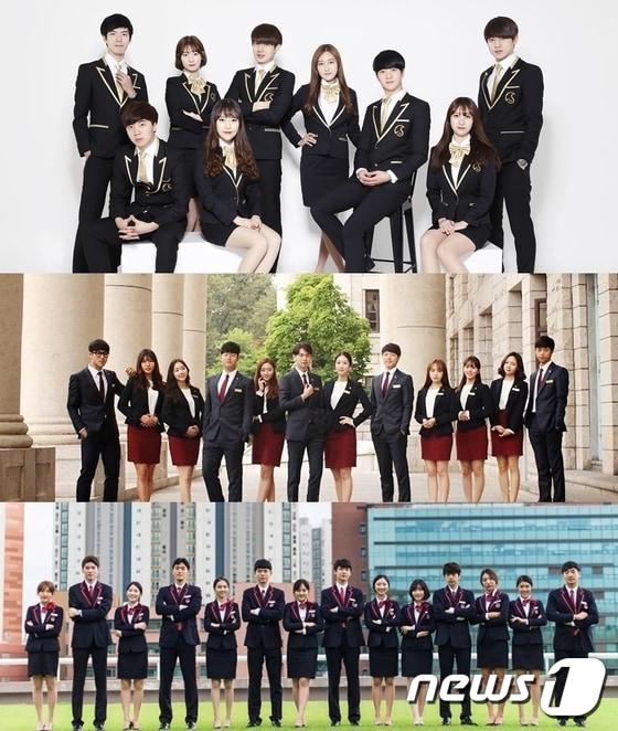 본문 이미지 - 학교 홍보대사 단체사진. 위쪽부터 성균관대 '알리미', 경희대 '희랑', 서강대 '하늬가람''ⓒ News1
